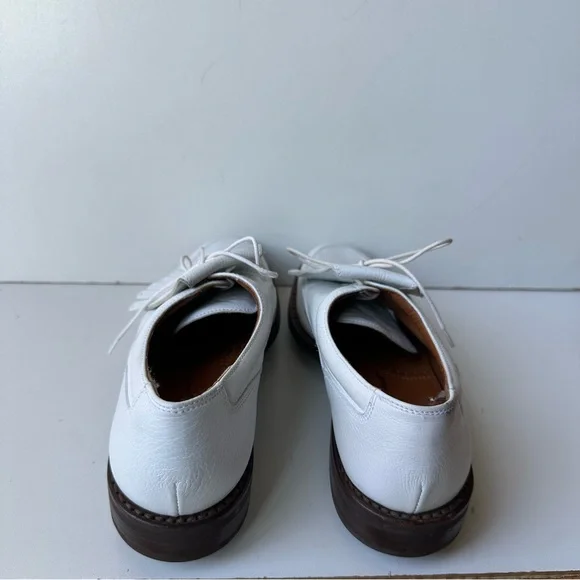 SALVATORE FERRAEGAMO White Leather Removable Kiltie Golf Shoe size  6-6.5  Italy - Picture 3 of 9